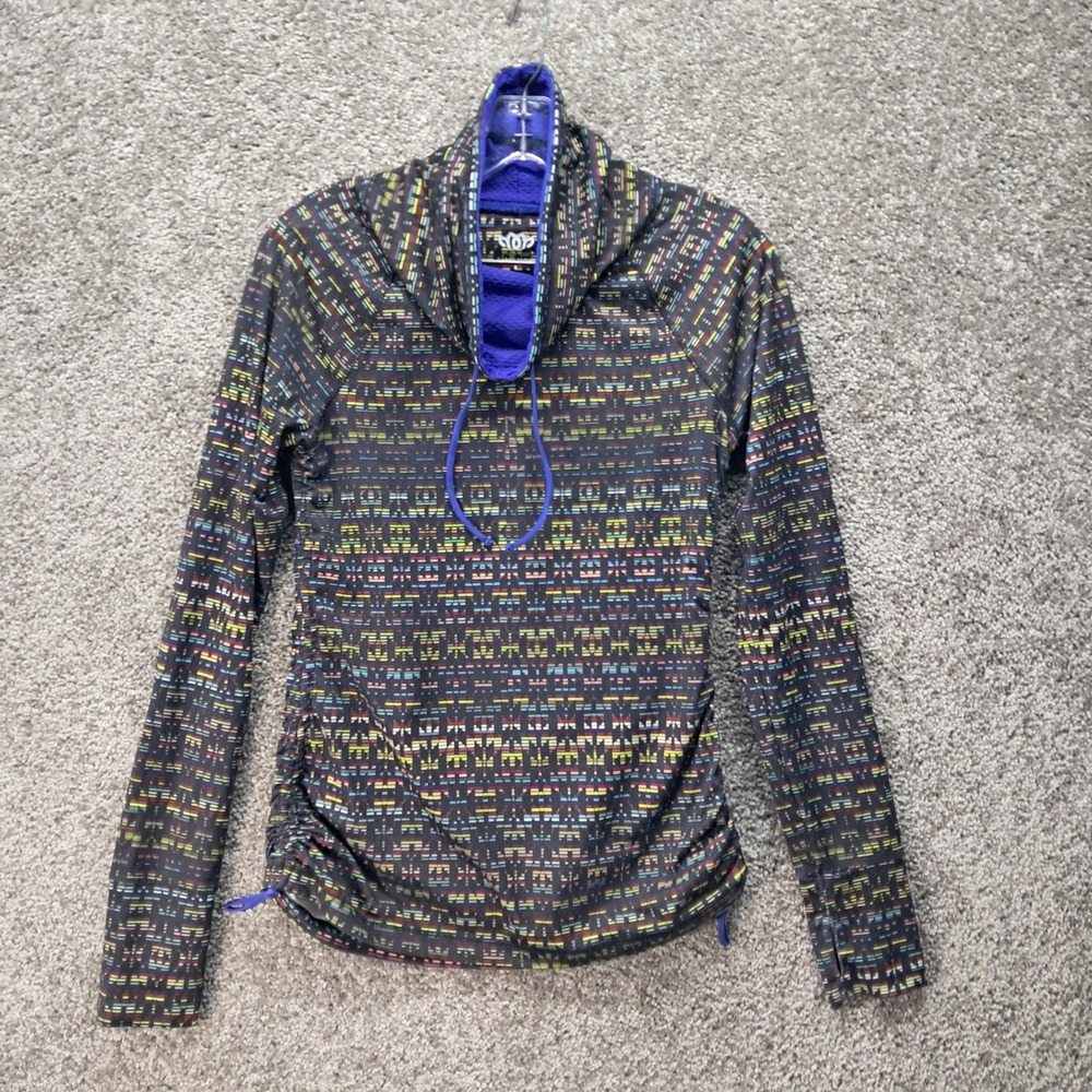 Maurices inMOTION‎ Womens Small Tribal Print Cowl Neck Pullover Thumbhole Active